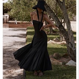 Rocky Black Linen Panel Dress